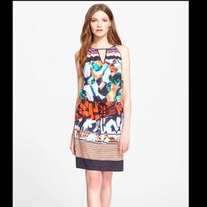 NWT Clover Canyon Ink Strokes Print Shift Dress - Size L
